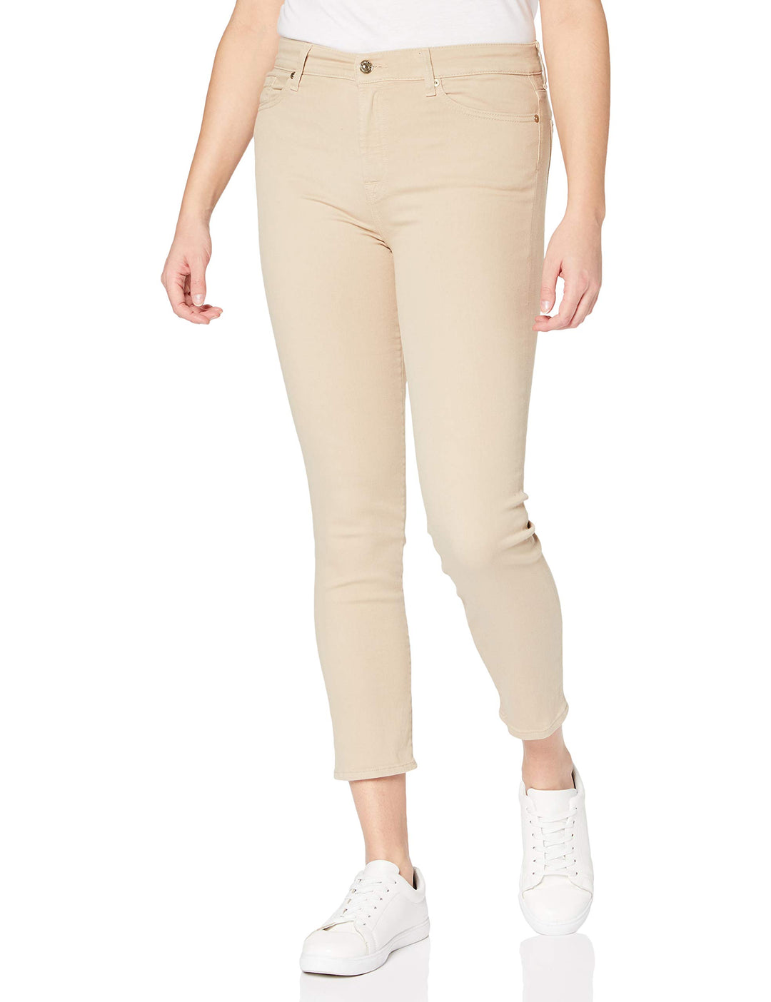 7 For All Mankind Damen Roxanne Ankle Casual Pants 23 Beige, 23 Beige