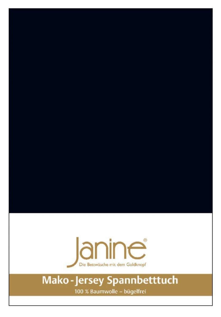 Janine Spannbetttuch 5007 Mako Jersey 140/200 bis 160/200 cm schwarz Fb. 98 140/200 cm - 160/200 cm