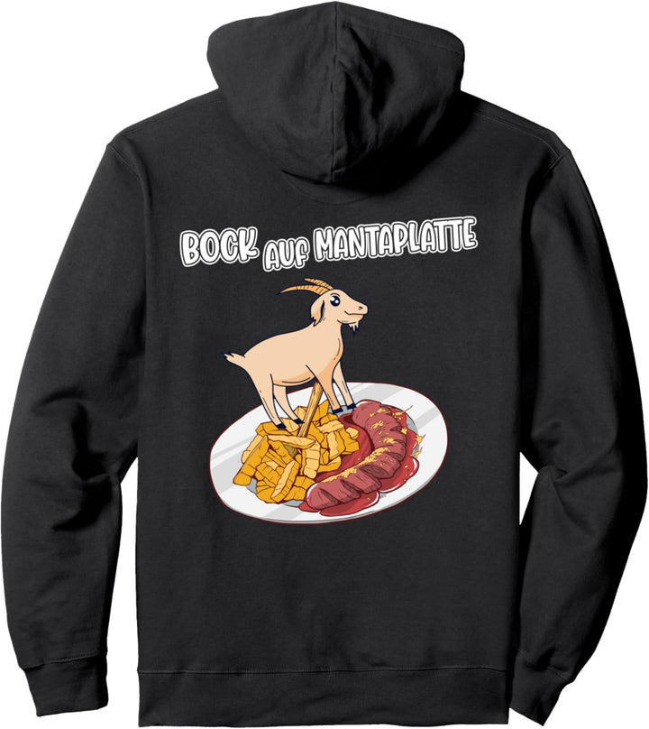 Herren Currywurst Pommes Männer, Bock Auf Mantaplatte Pullover Hoodie
