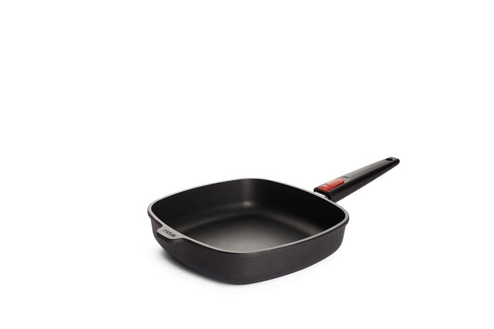 Titanium Nowo Gusspfanne, viereckig, 26 x 26 cm, 6,5 cm hoch, mit abnehmbarem Stiel, 26 cm