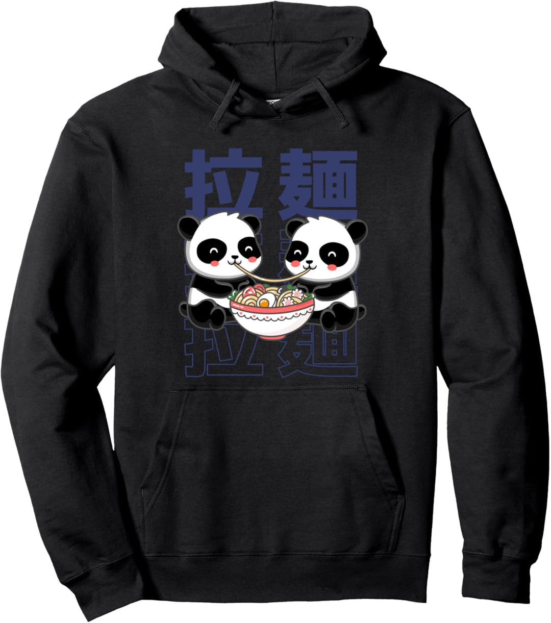 Niedliche Panda Ramen Nudeln für Mädchen, Frauen, Kinder Kawaii Panda Pullover Hoodie