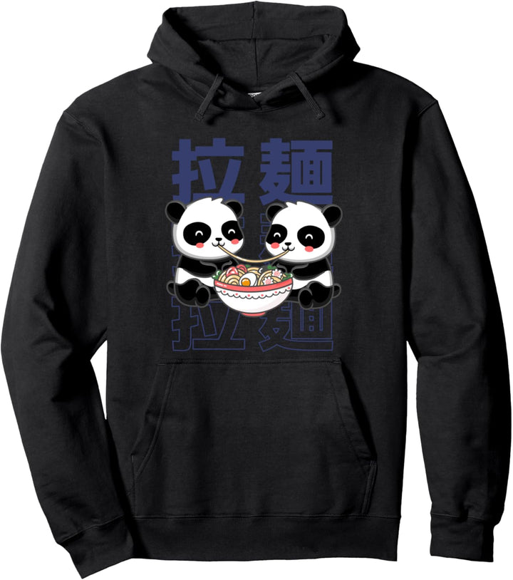 Niedliche Panda Ramen Nudeln für Mädchen, Frauen, Kinder Kawaii Panda Pullover Hoodie