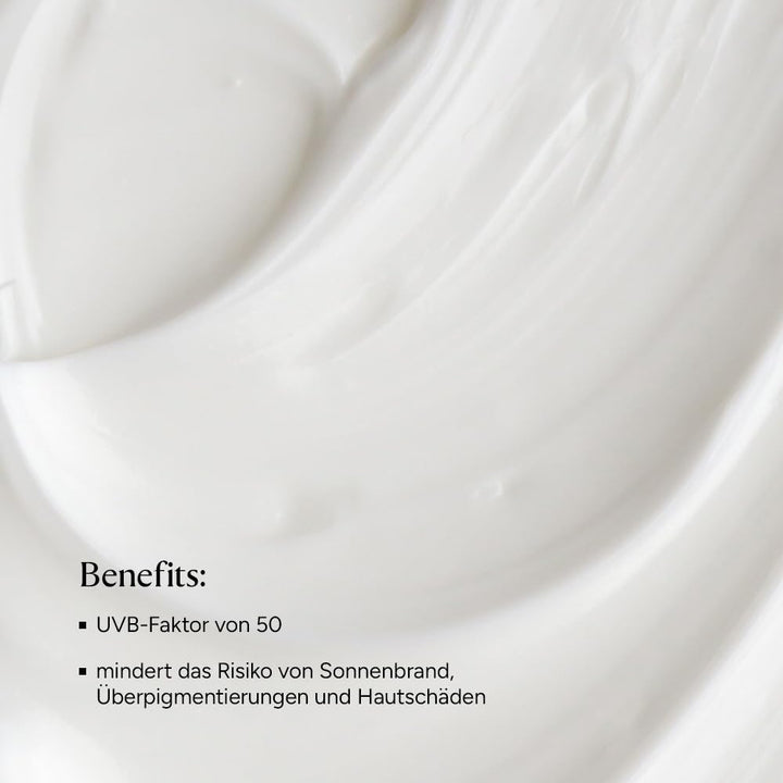 JUNGLÜCK Sonnenfluid Gesicht SPF 50 - Vegan | Leichte Gesichtslotion mit organischen UVFiltern ohne
