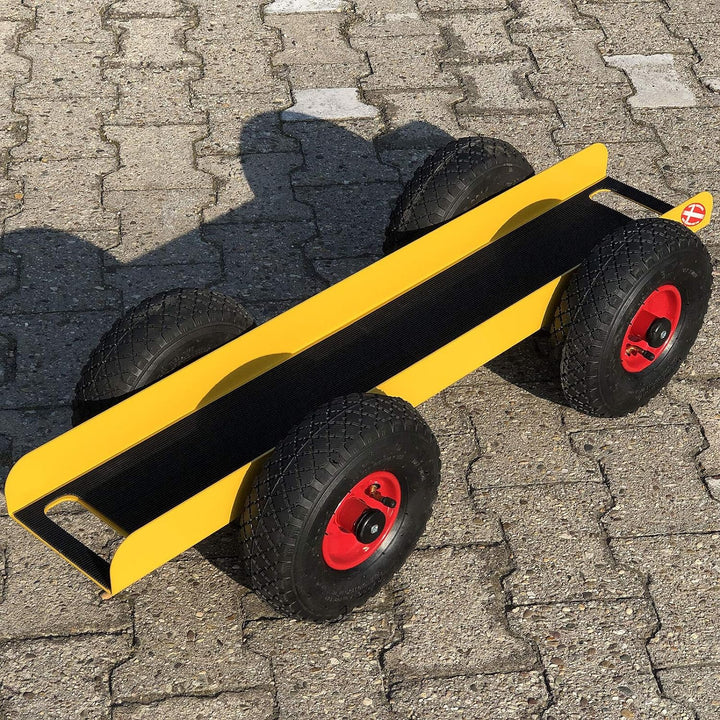 Ravendo Plattenwagen 4 Rad 300 Kg Länge 98,5 cm Schwerlast Lasten Karre Transportkarre Luftreifen Ma
