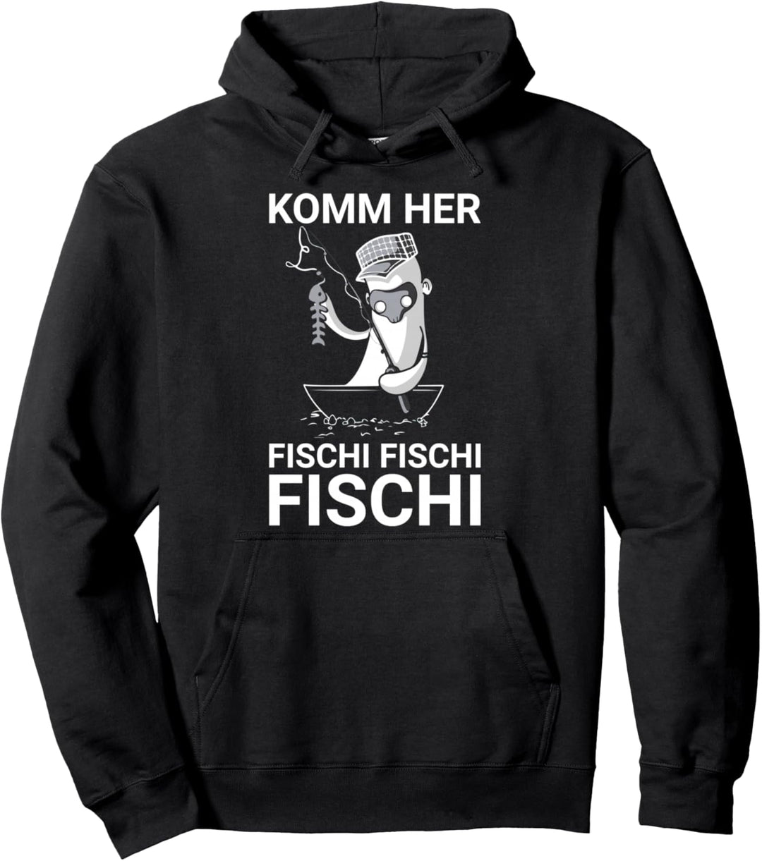 Angeln Kleidung Herren Angel - Komm her Fischi Pullover Hoodie