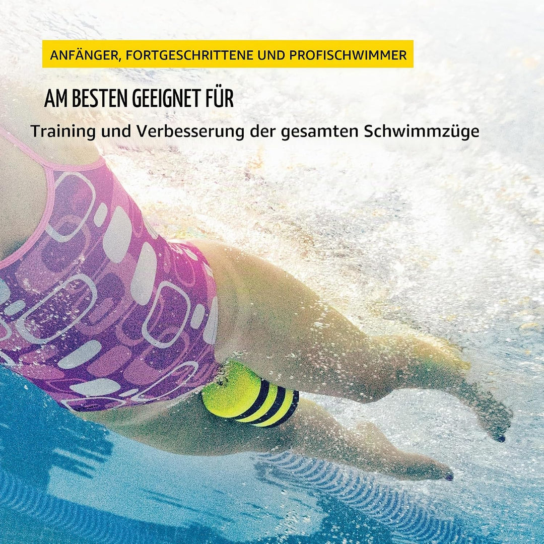 Finis Pull Buoy Foam Ages 12, Yellow/Black, One Size, 0616323200760