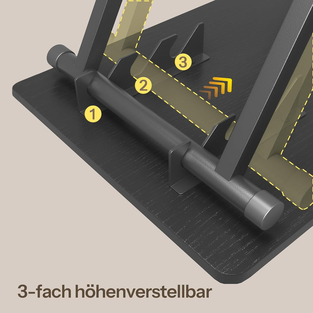 HOOBRO Beistelltisch Klappbar, Kleiner tabletttisch, verstellbare Höhe Klapptische, 60 x 40 x 60 cm,
