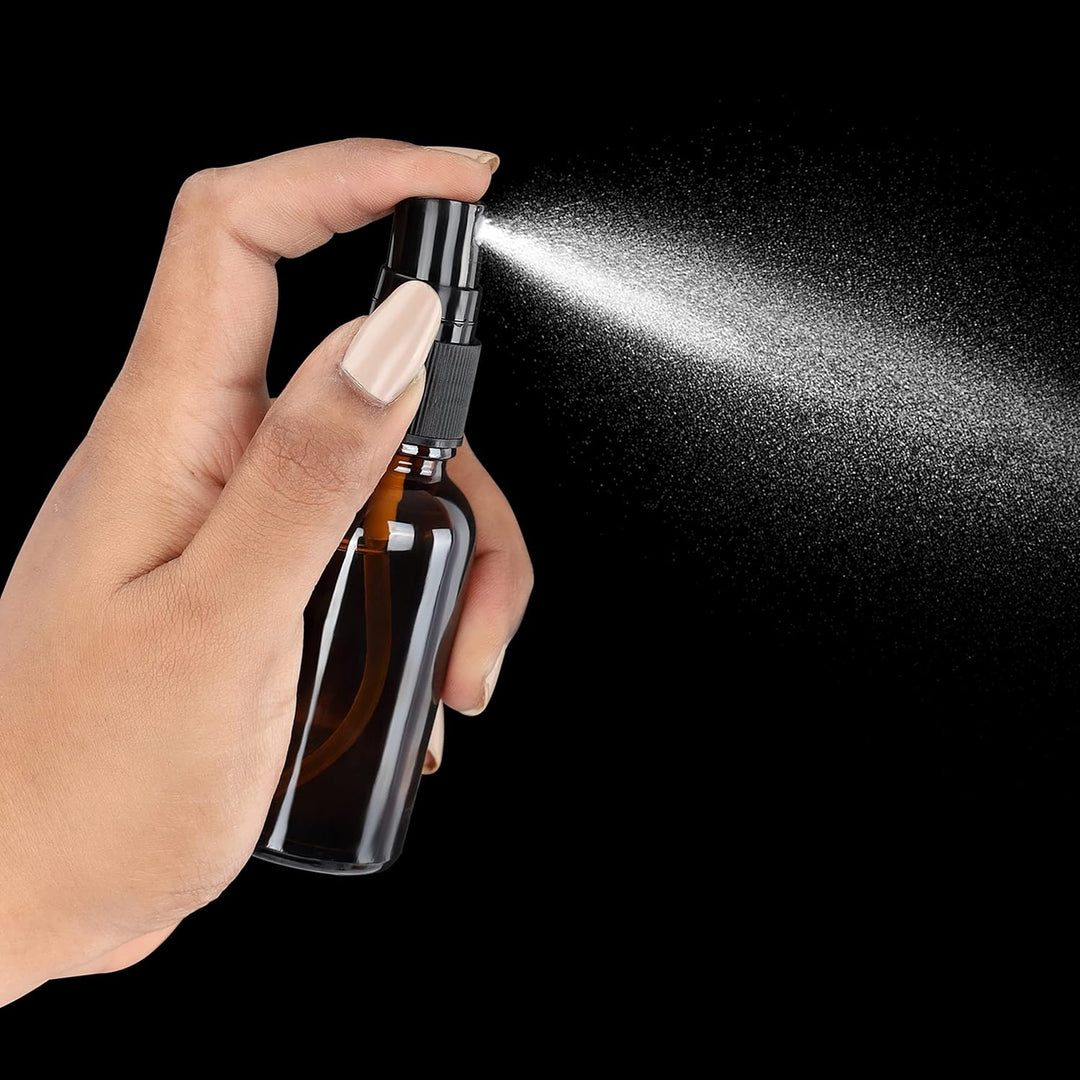 BELLE VOUS Braunglas Zerstäuber Sprühflasche Set (24 Stk) - Nachfüllbare Sprühflasche Klein 30 ml -