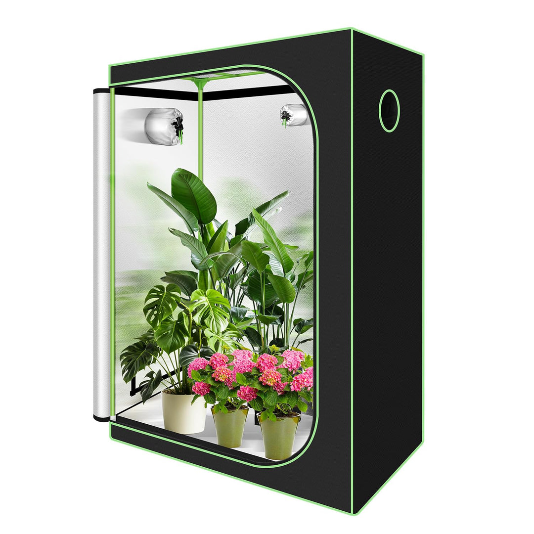 Sonnewelt Growzelt, 600D Oxford Growbox, 120x60x180 cm Grow Tent, Lichtdicht und Wasserdicht Growsch