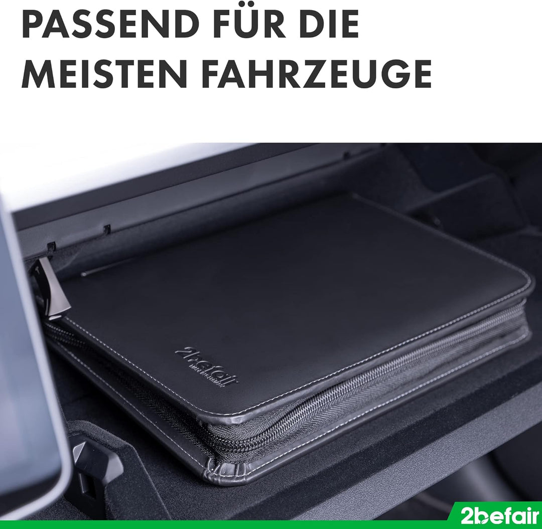 2befair Bordmappe – Made in Germany, nachhaltige Dokumentenmappe aus veganem Apfelleder, für das Roa