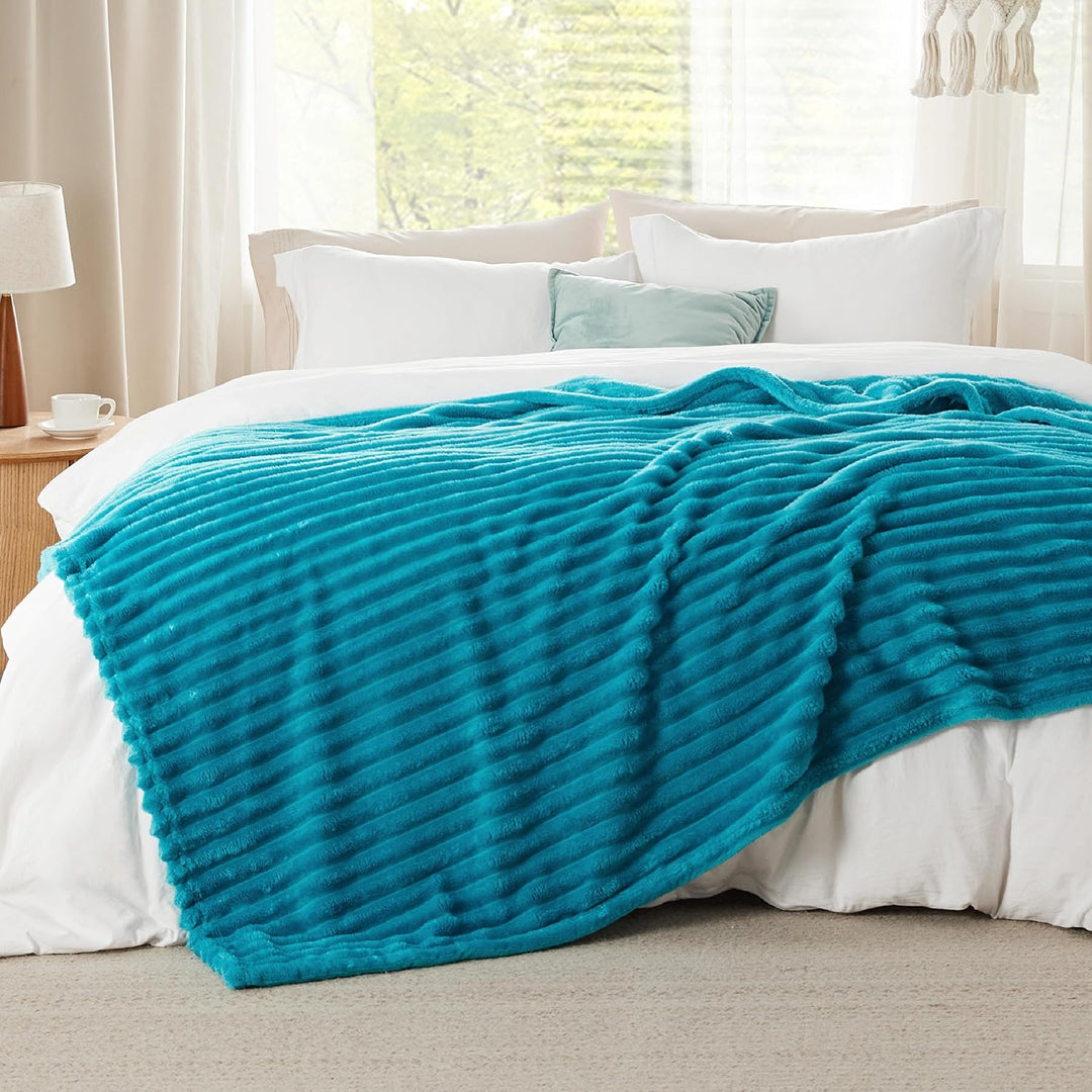 BEDSURE Kuscheldecke für Zimmer Deko - Wolldecke &amp; Fleecedecke, Sofadecke, Weiche Warme Grobe Kordde