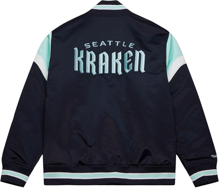 Mitchell & Ness NHL Heavyweight Satin Jacket - NHL XXL Marina Militare, XXL Marina Militare