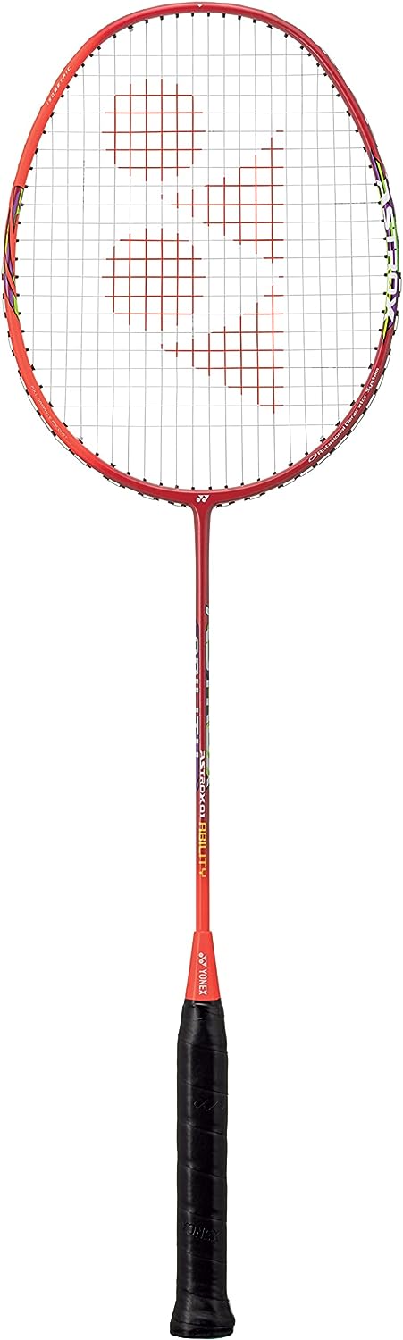 YONEX Graphit Badmintonschläger Astrox Lite Serie (G4, 77 g, 13,6 kg Spannung) Rot/Ausflug, einfarbi