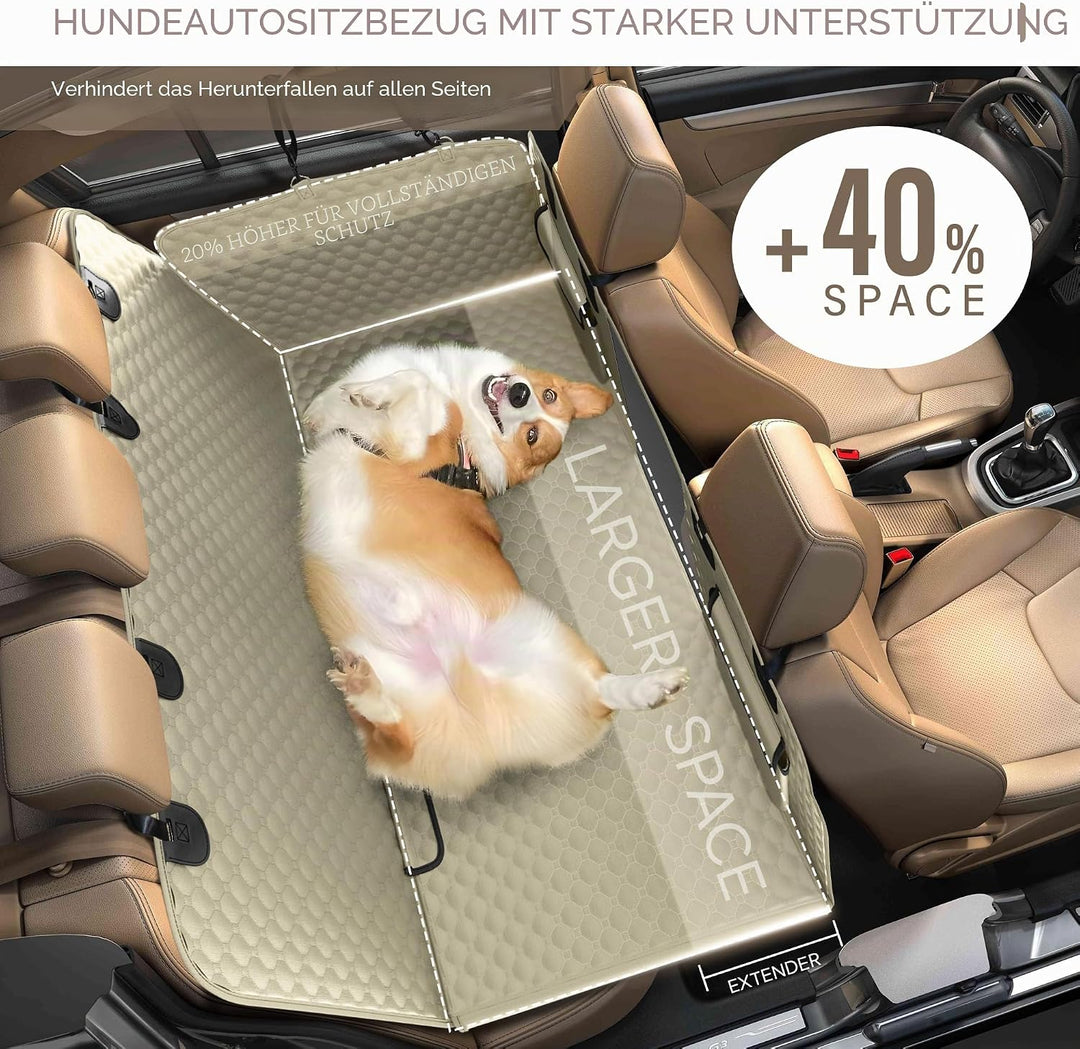 Rücksitzverlängerung für Hunde, robuster Hunde-Autositzbezug für Rücksitz und aggressives Kauen, gro