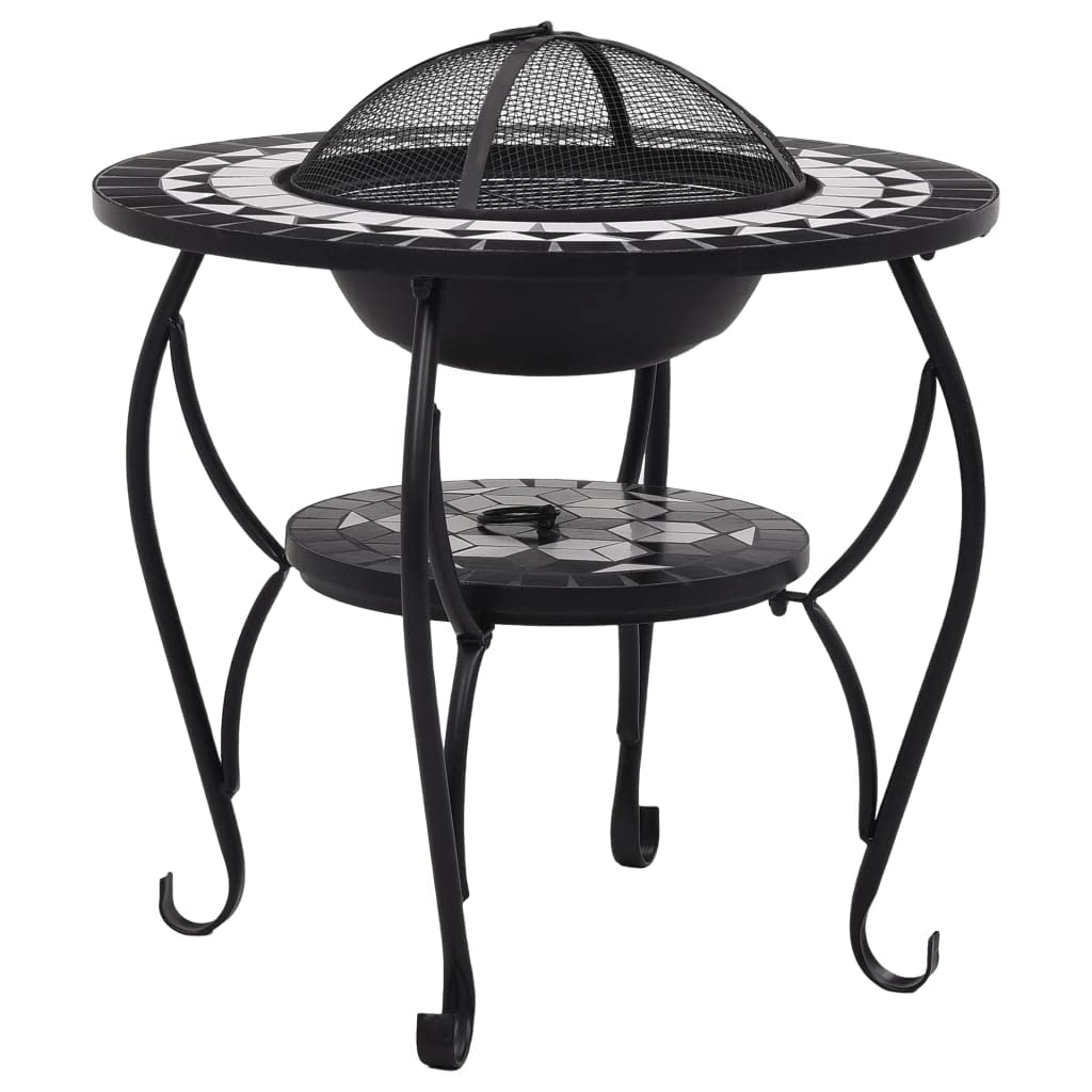 vidaXL Feuerschale Mosaik Feuerstelle Grill Gartenfeuer Feuerkorb Terrassenofen Grillfeuer Garten Te