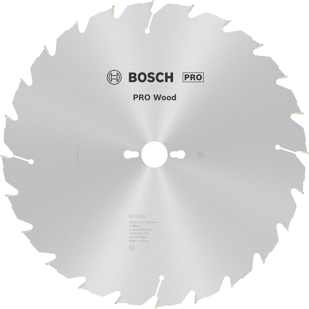 Bosch 1x PRO Wood Longlife Kreissägeblatt für Netz-Tischkreissägen (für Weichholz, Hartholz, Ø mm, P
