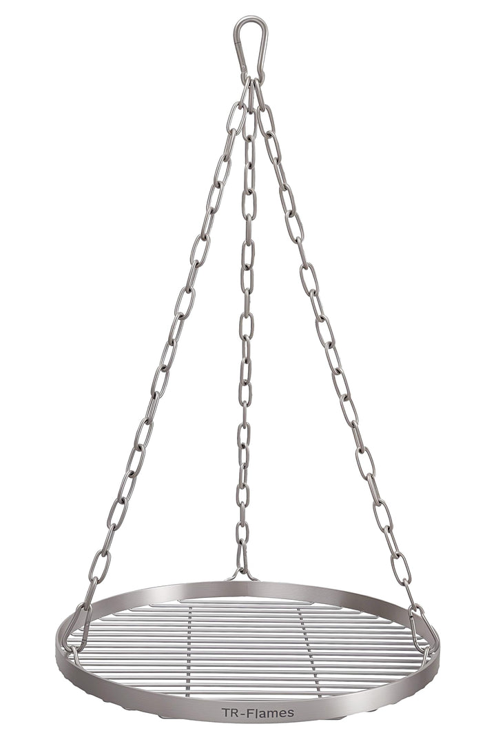 40cm Edelstahl Grillrost mit Kette Ø4, Schwenkgrill, Grillrost mit Kette, BBQ Grillrost, Camping Gri