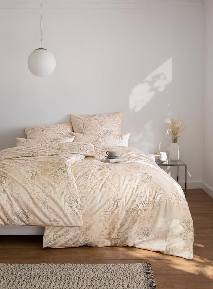 Estella | Kissenbezug Gregorio | Mako-Interlock-Jersey | 40x80 | sand | hautsympathisch und angenehm