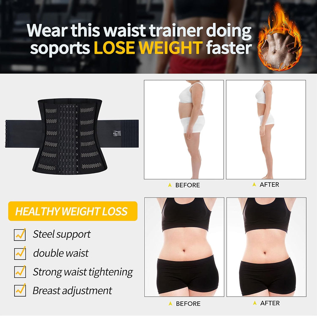 Bauchweggürtel Gürtel Verstellbarer Taille Cincher Taillenmieder für Fitnesstraining Damen Herren Fi