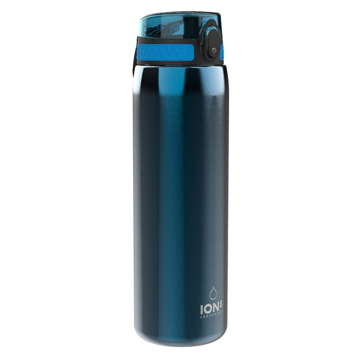 Ion8 1 Liter Edelstahl Trinkflasche, Auslaufsicher, Einhandöffnung, Sichere Verriegelung, Spülmaschi