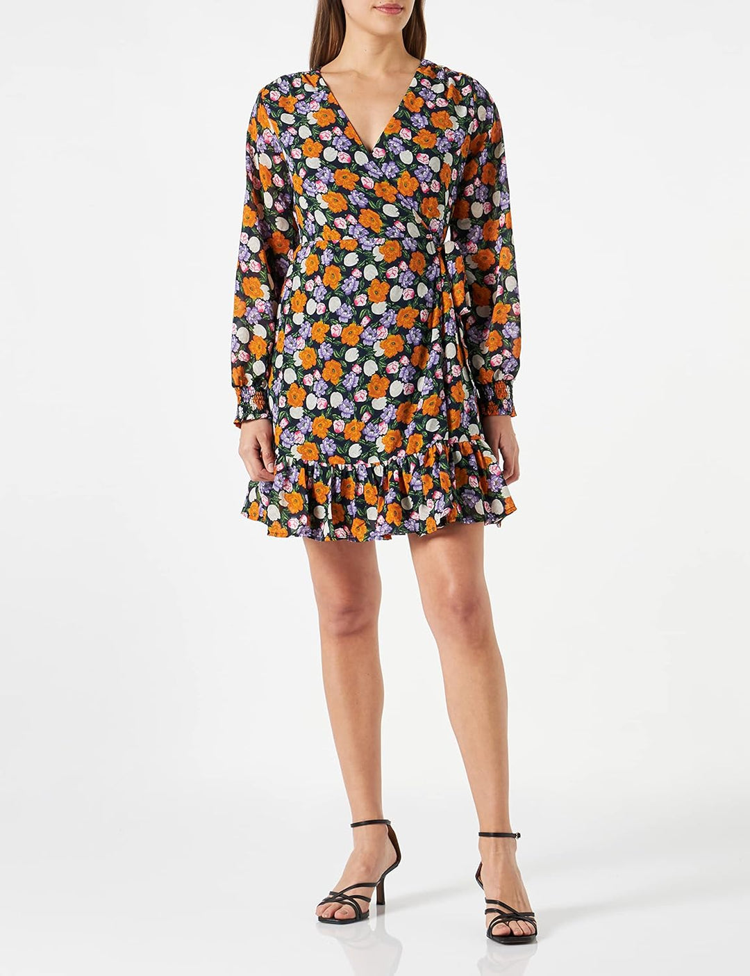 ONLY Damen Onlstar L/S Wrap Ptm Dress S Paisley Purple/Aop:margaretha Flower, S Paisley Purple/Aop:m