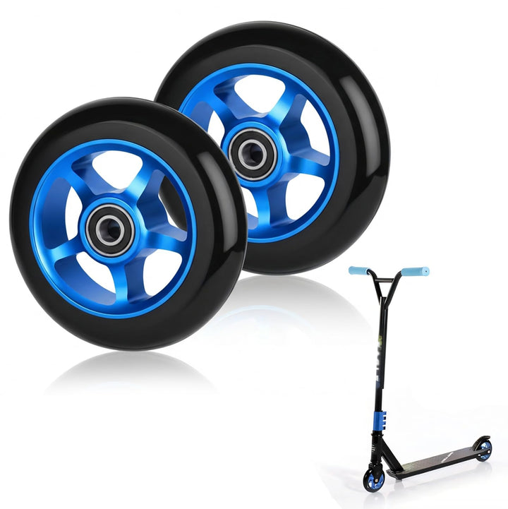 Stunt Scooter Rollen 100mm,2 Stück Scooter Ersatzräder mit ABEC-9 Lagern,Härtegrad 88A Scoot and Rid