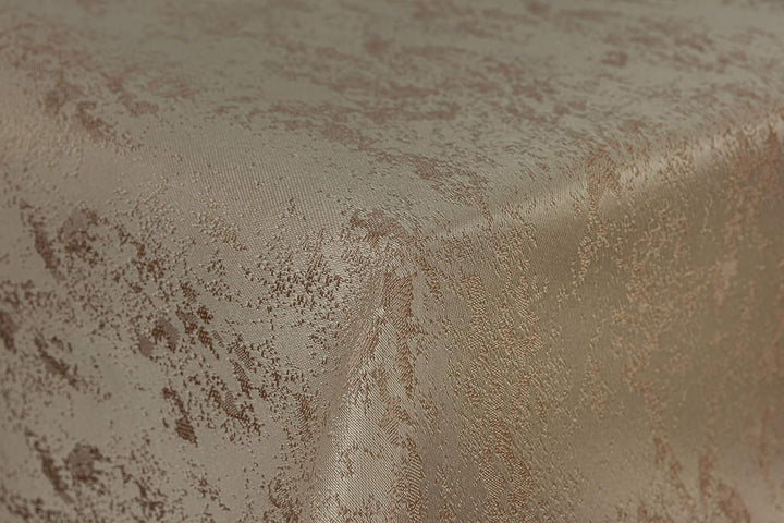 First-Tex Tischdecke Damast Jacquard Brilliant Meliert 110x110 in Dunkelbraun mit gerade Saumkante 1