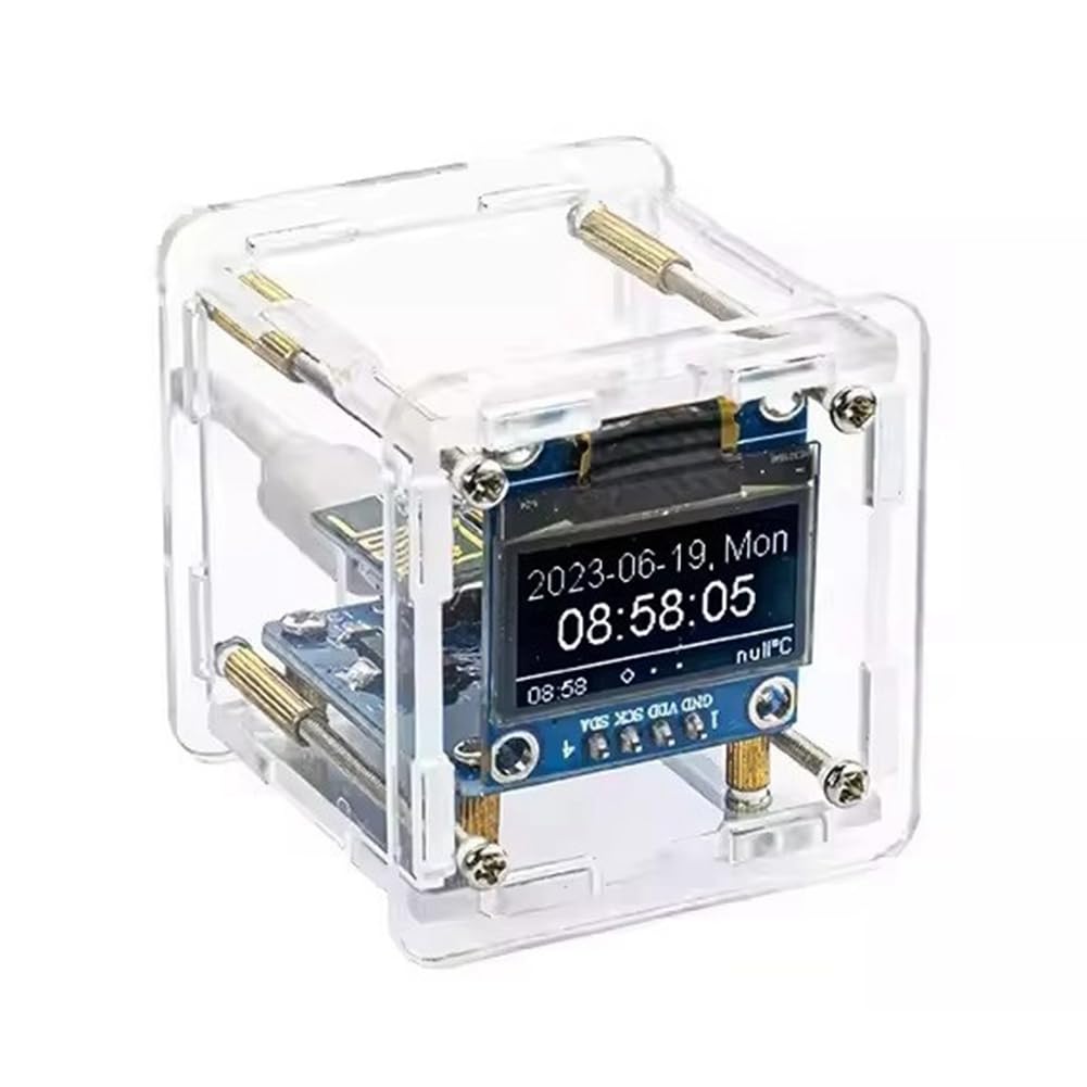 Elektronisches DIY-Set ESP8266 Mini-Uhr Wettervorhersage-Set WiFi im Netzwerk mit OLED-Display und D