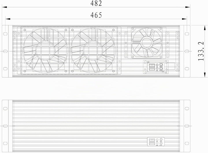 Rack Chassis 19" 3U Black