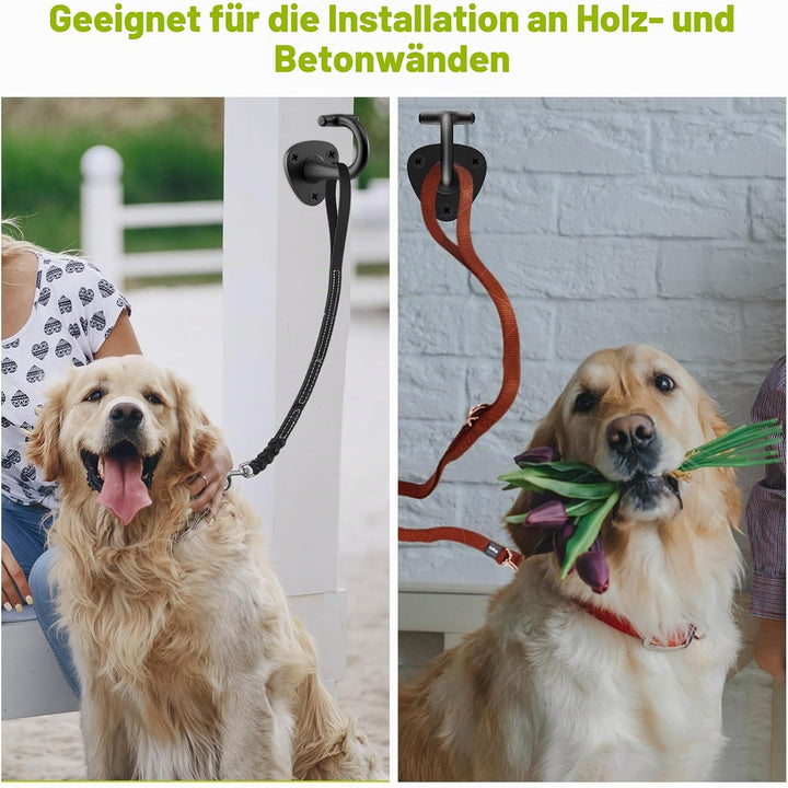 BeneLabel Hundeleinenhalter Wand, Hundeleine Wandhaken Haustierleinen Wandbefestigung Schwarz Hundel