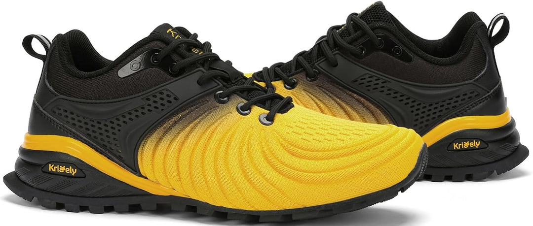 Kricely Traillaufschuhe Herren Laufschuhe Strassenlaufschuhe Sneaker Leicht Wanderschuhe Fitnessschu