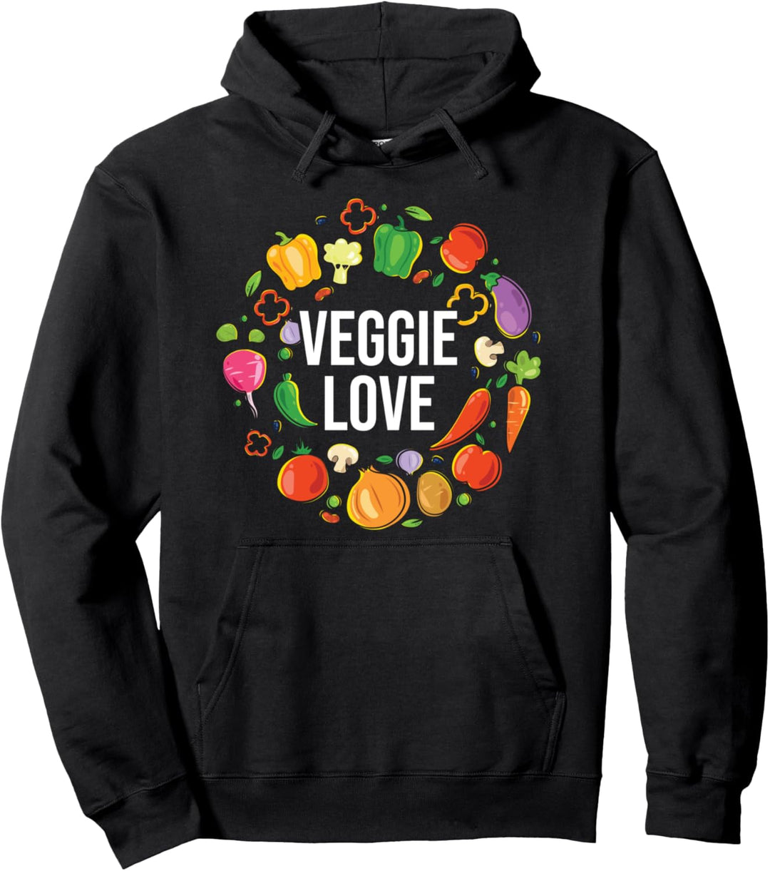 Vegan Veganismus Gemüse Veganer Geschenk - Veggie Love Pullover Hoodie
