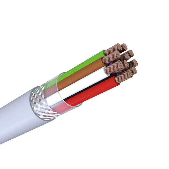 WITTKOWARE LiYCY 10x0,25mm² Elektronik-Steuerleitung mit Geflecht Abschirmung, Kupfer, Mantelfarbe g