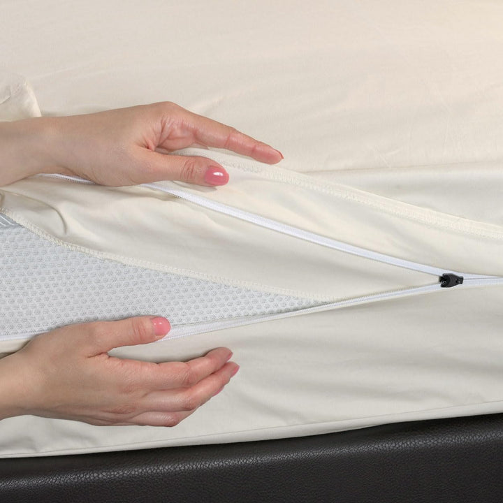 Softsan Encasing für Kinder Matratzen aus Bio Baumwolle | Schutzbezug für Allergiker | Anti Milben S