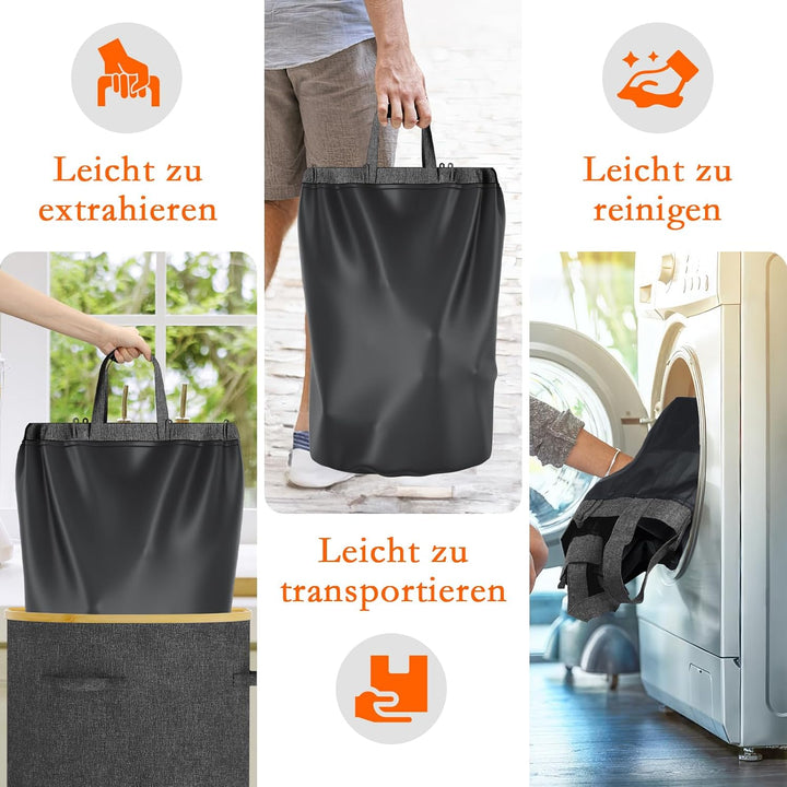 skelo Pfandflaschen Sammelbehälter mit Decke,101L Pfandflaschen Behälter, Pfandsammler Organizer and