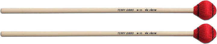 Vic Firth Signature Series - Terry Gibbs - Vibraphone and Marimba Mallets - Hard – Red Cord - Pair T