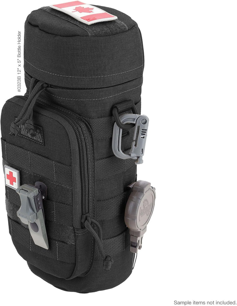 Maxpedition 12-Inch X 5-Inch Bottle Holder Schwarz, Schwarz