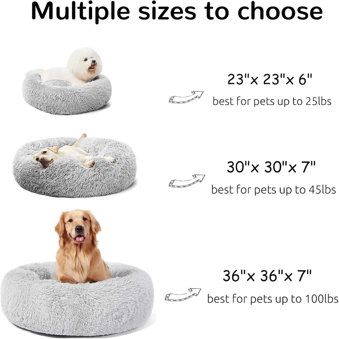 HACHIKITTY Beruhigendes Donut-Bett für grosse Hunde, für den Innenbereich, Grösse XL, 91,4 cm, X-Lar