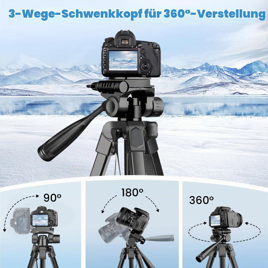 JOILCAN Stativ Kamera 81"/206cm, Upgrade Schwanenhals Handy Stativ mit Fernauslöser &amp; Handyhalterung