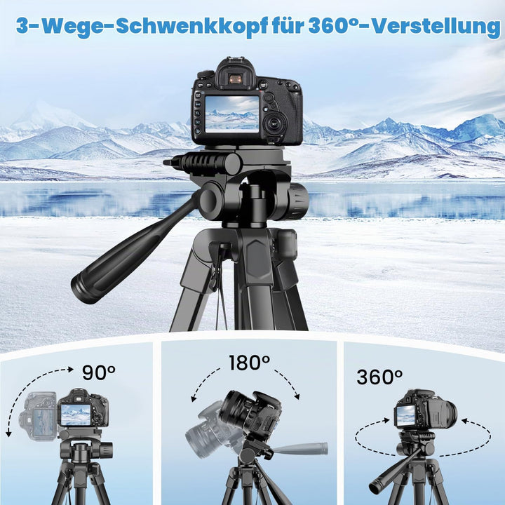 JOILCAN Stativ Kamera 81"/206cm, Upgrade Schwanenhals Handy Stativ mit Fernauslöser &amp; Handyhalterung