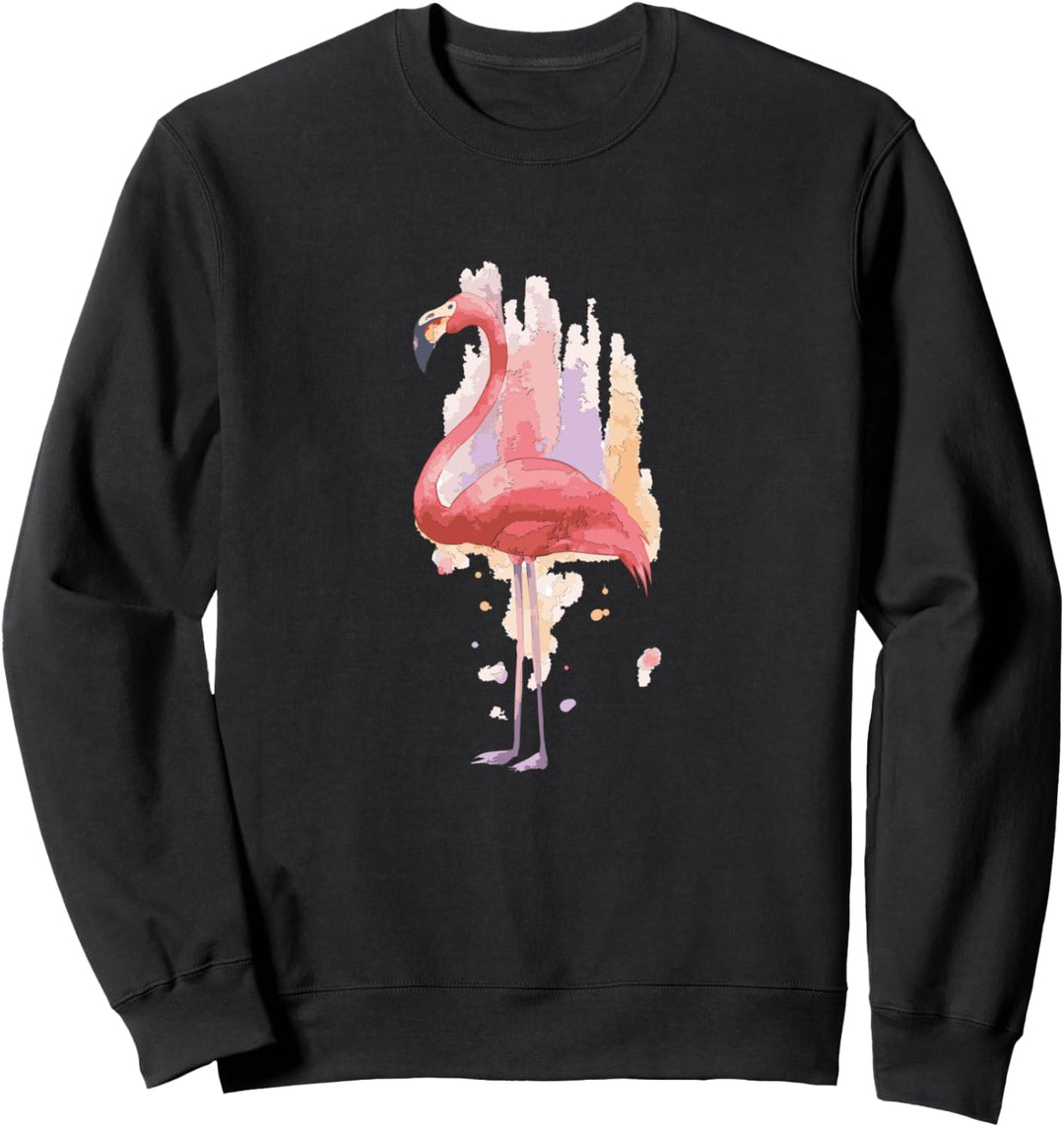 Flamingo Aquarell Wasserfarbe Sweatshirt