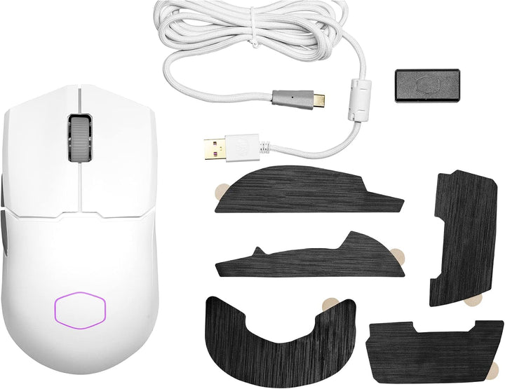 Cooler Master MM712 Kabellose Gaming-Maus weiss mit einstellbaren 19.000 DPI, 2,4 GHz und Bluetooth