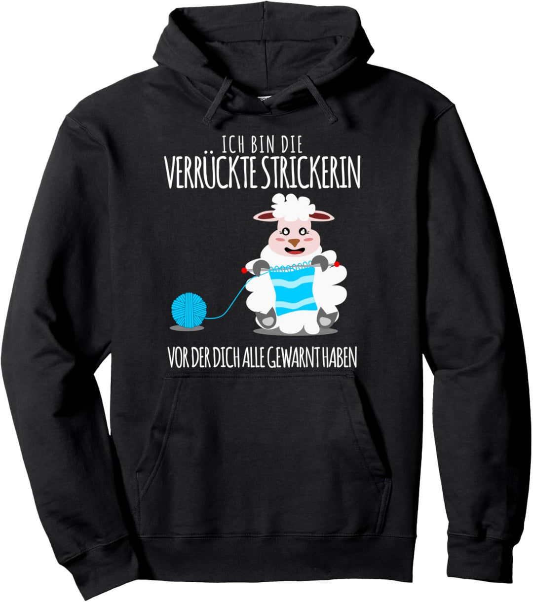 Stricken - Schaf mit Wolle Spruch lustig Pullover Hoodie