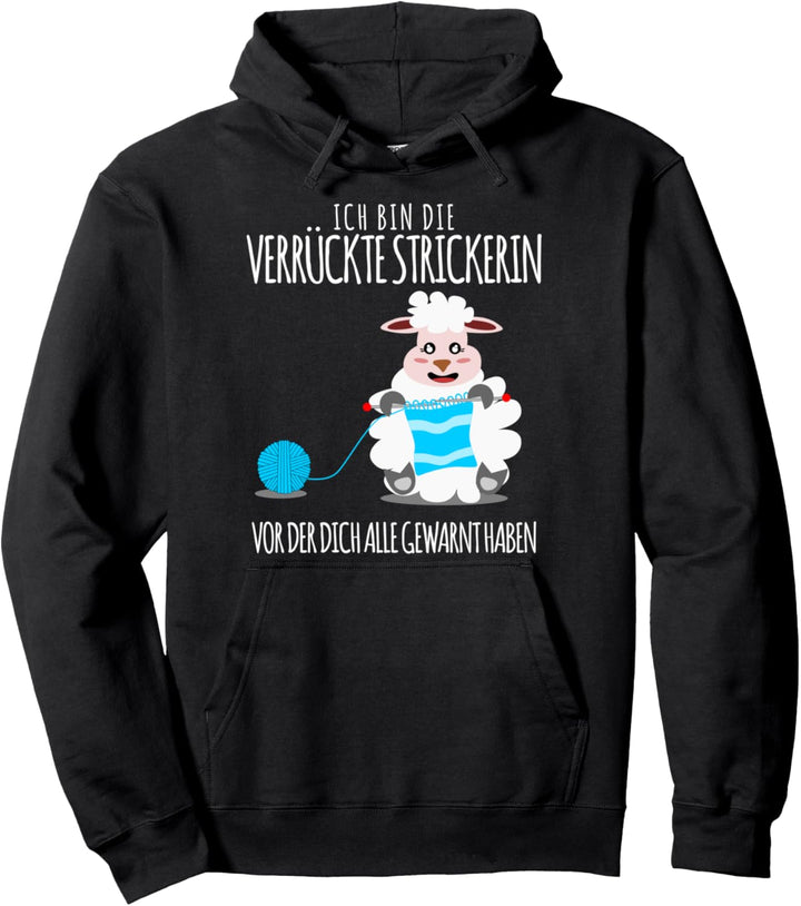 Stricken - Schaf mit Wolle Spruch lustig Pullover Hoodie