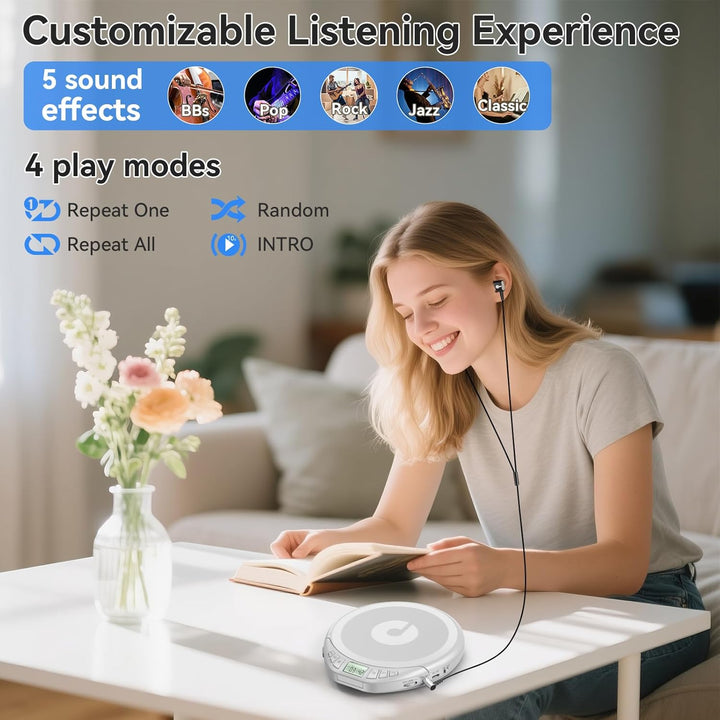 CD Player Tragbar: KOVCDVI Tragbarer CD-Player mit LCD-Display, Unterstützt CD-R/CD-RW/MP3-Wiedergab