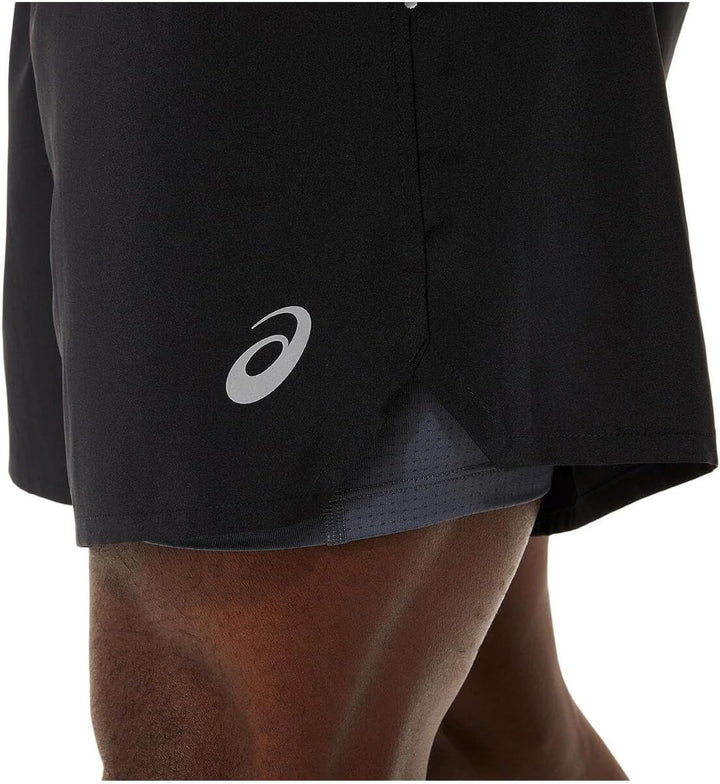 asics Road 2-in-1 7" Shorts Herren schwarz