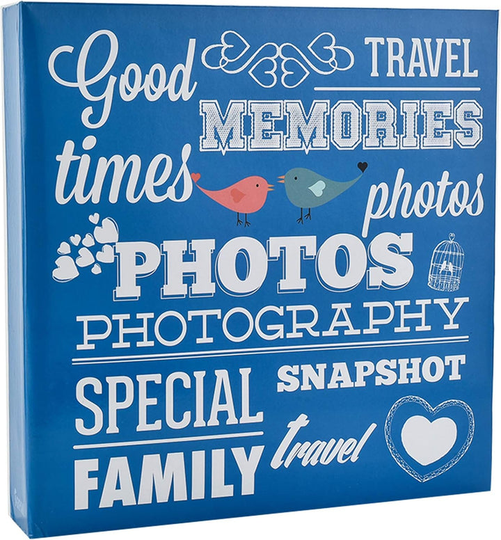 Arpan Ringbuch-Fotoalbum für 500 Fotos à 10 x 15 cm, Blau Einzelbett, Einzelbett