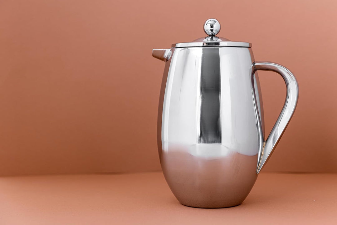 La Cafetière Edelstahl doppelwandige isolierte Cafetière 8 Tassen, Edelstahl, silber 8 Tassen Cafeti
