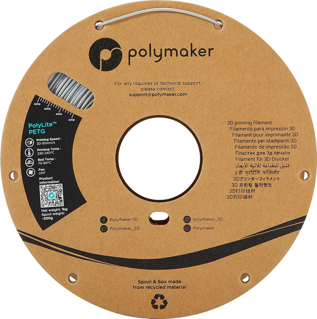 Polymaker PolyLite PETG Grau - 1,75mm - 1kg