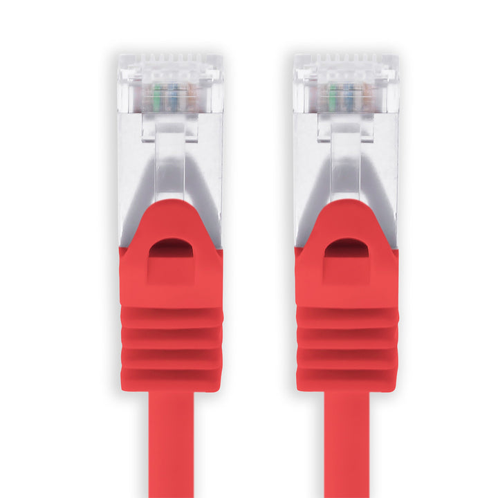1aTTack.de 30m - rot - 1 Stück CAT.7 Netzwerkkabel Sftp (Rohkabel) Patchkabel (SET) 10000Mbit/s - 50